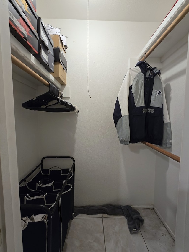 view of walk in closet