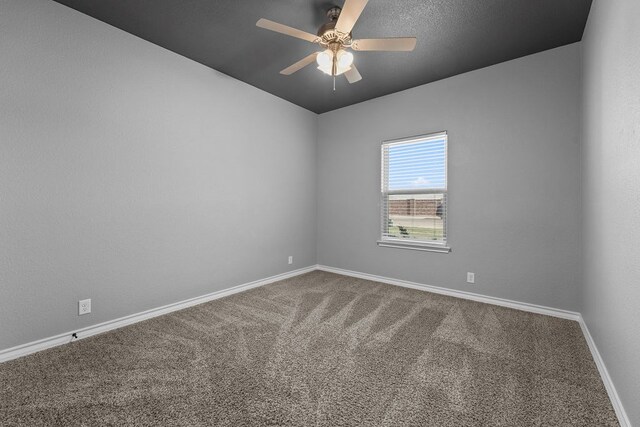 8514 Santa Isabella, Odessa, TX 79765 - unfurnished room with carpet, baseboards, and a ceiling fan