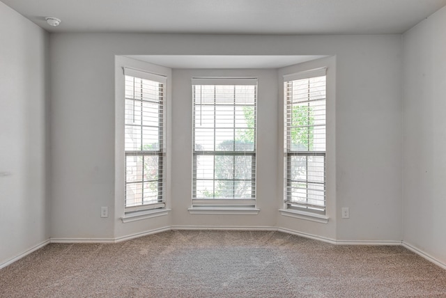 spare room with carpet floors and baseboards