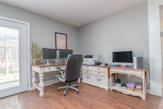 4100 Skyline Dr, Midland, TX 79707 - office with healthy amount of natural light and wood finished floors