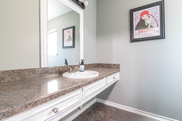 4100 Skyline Dr, Midland, TX 79707 - bathroom with vanity and tile patterned flooring