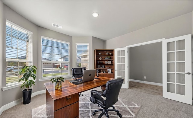 1803 Overshine Ln, Midland, TX 79705 - office space with light colored carpet and french doors