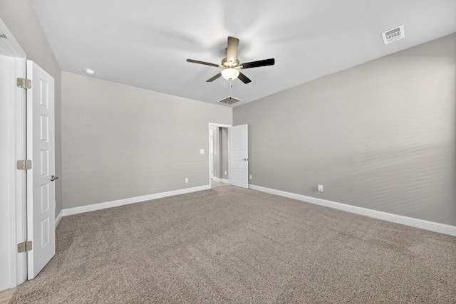 1803 Overshine Ln, Midland, TX 79705 - unfurnished bedroom with carpet flooring and a ceiling fan