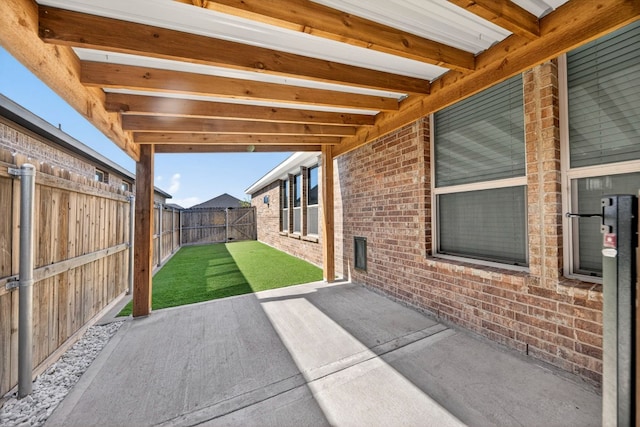1803 Overshine Ln, Midland, TX 79705 - fenced backyard with a patio area