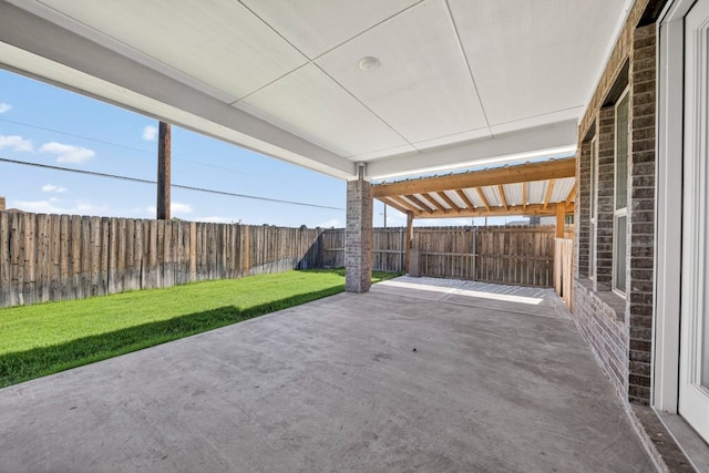 1803 Overshine Ln, Midland, TX 79705 - fenced backyard featuring a patio