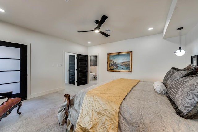 909 Pine Ct, Midland, TX 79705 - bedroom featuring recessed lighting and ceiling fan