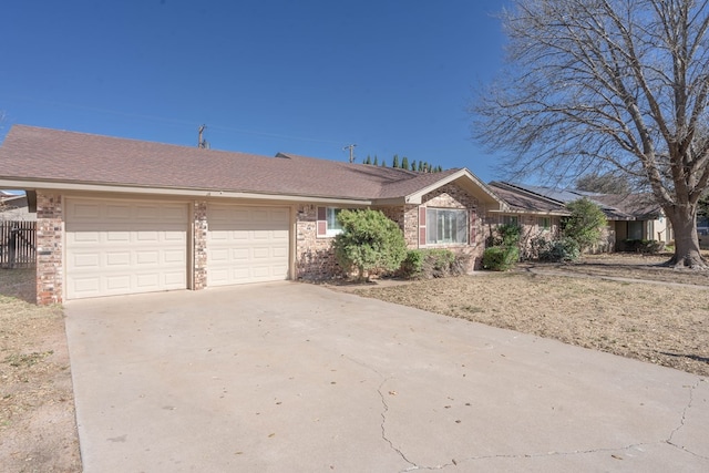 ranch-style home with a garage