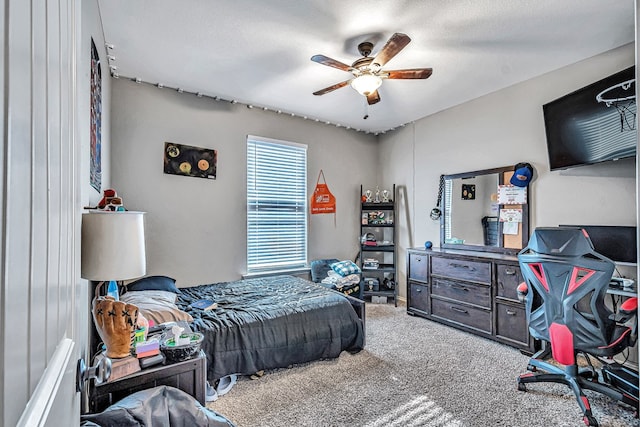 1321 Pine Ave, Midland, TX 79705 - bedroom with carpet and ceiling fan