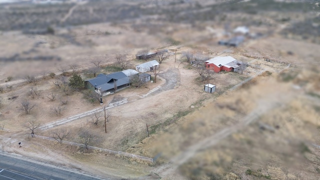 drone / aerial view featuring a rural view