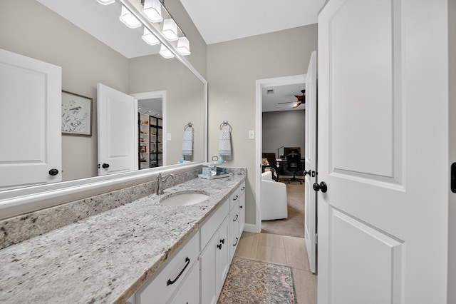 6113 Turtle Creek Rd, Midland, TX 79707 - full bath with vanity and ceiling fan