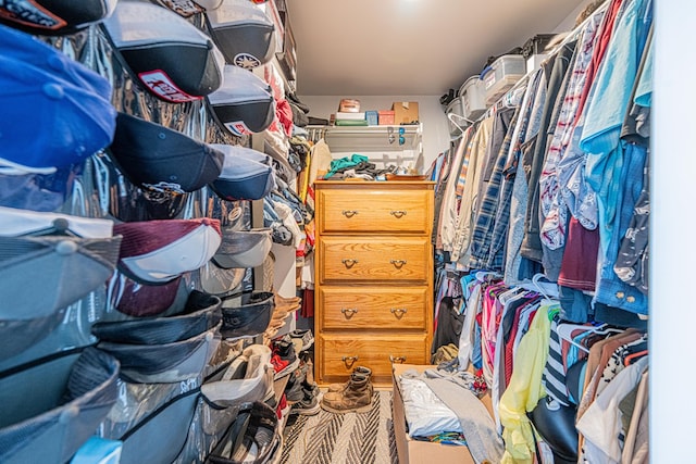 view of walk in closet