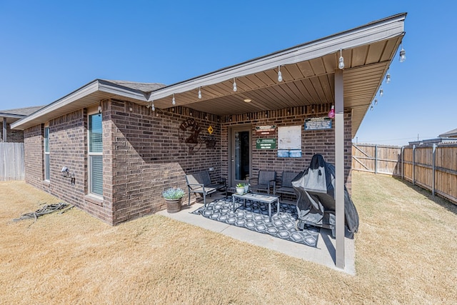 view of patio / terrace featuring a fenced backyard