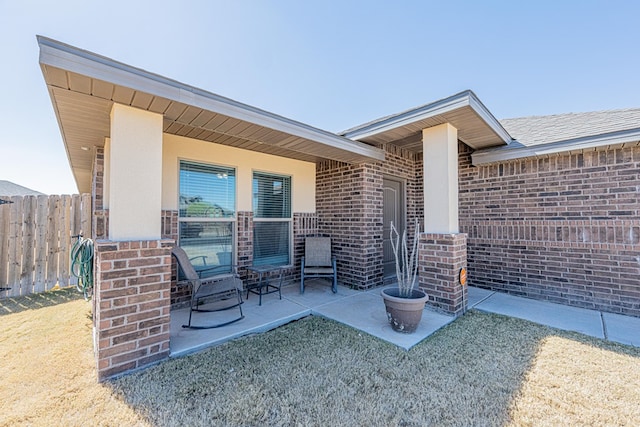 view of patio with fence