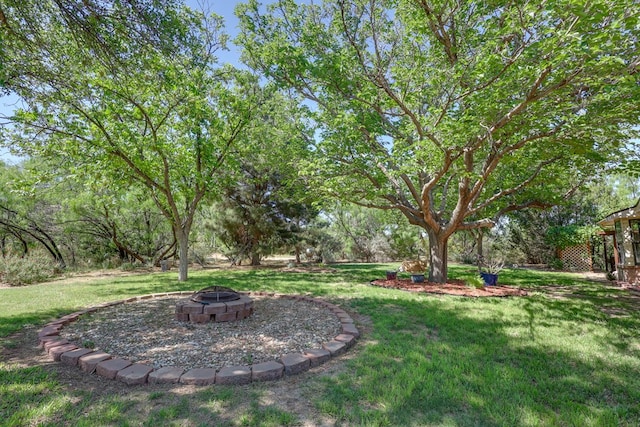 2100 Edgemere Rd, Big Spring, TX 79720 - view of yard with a fire pit