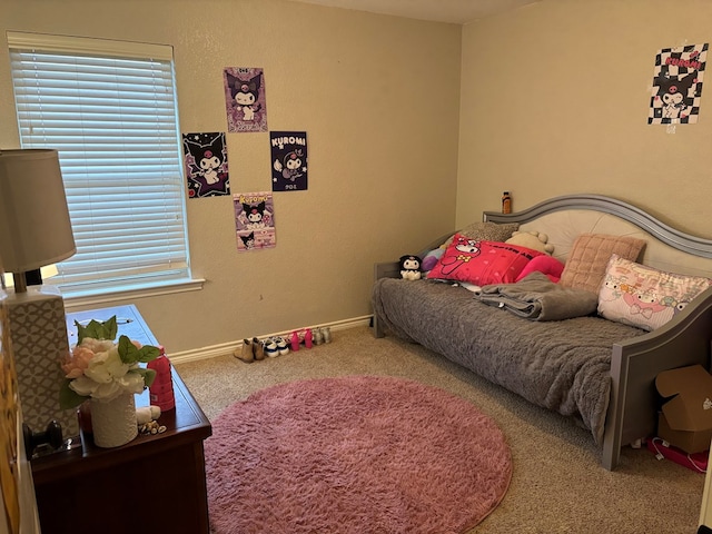 bedroom featuring carpet flooring