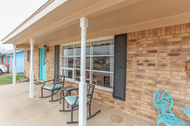 view of patio / terrace with a porch