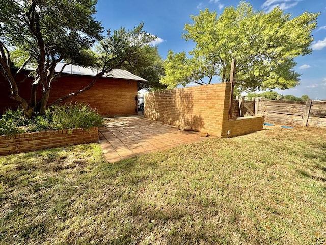 view of yard featuring a patio area