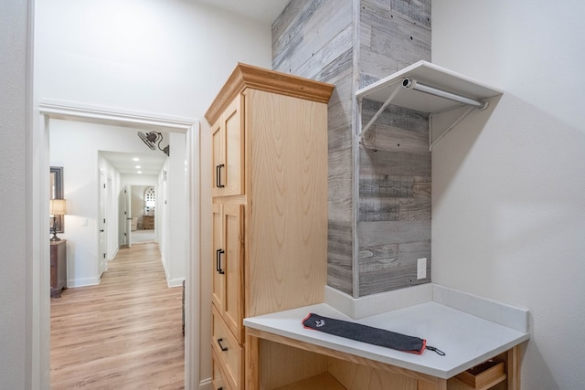 2223 S 2nd Pl, Lamesa, TX 79331 - bathroom with baseboards and wood finished floors