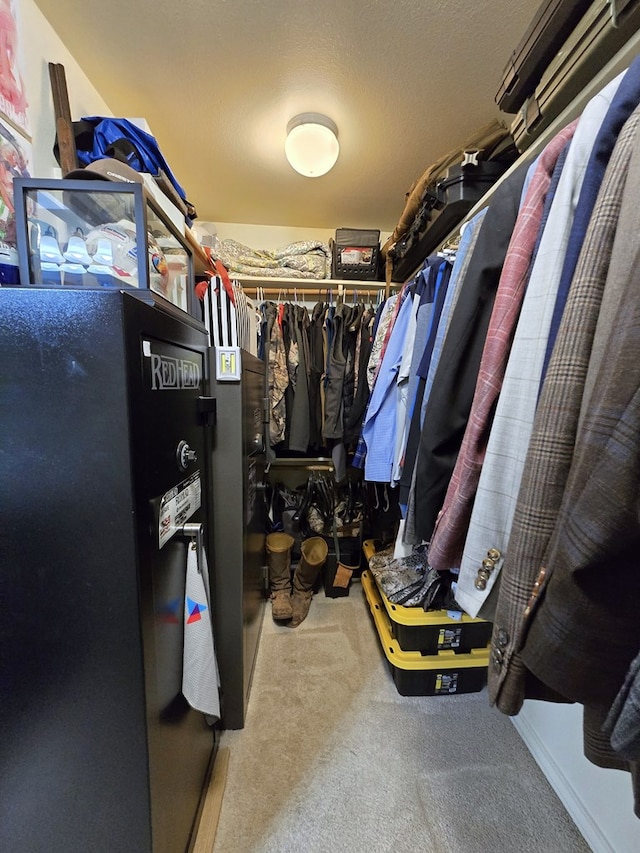 spacious closet with carpet flooring