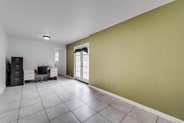 3004 W 4th, Odessa, TX 79763 - office area featuring french doors and light tile patterned floors