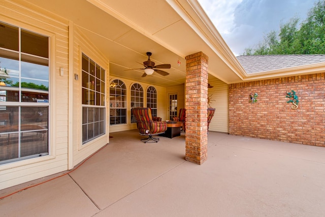 5500 Heartland Ct, Midland, TX 79707 - view of patio / terrace with ceiling fan