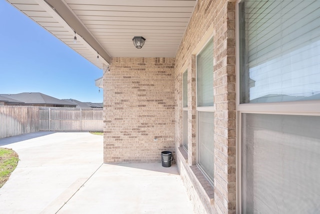 view of patio with fence