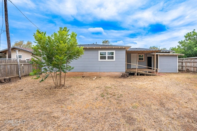 view of rear view of property