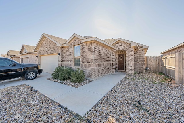 view of front of home featuring a garage