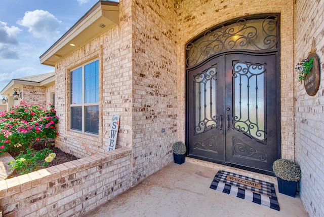 2900 S County Rd 1092, Midland, TX 79706 - entrance to property with brick siding and french doors