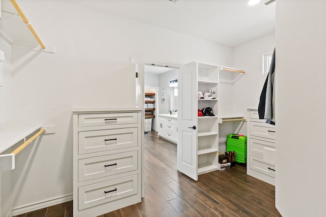 3100 Fairfield Ln, Midland, TX 79705 - spacious closet featuring dark wood finished floors