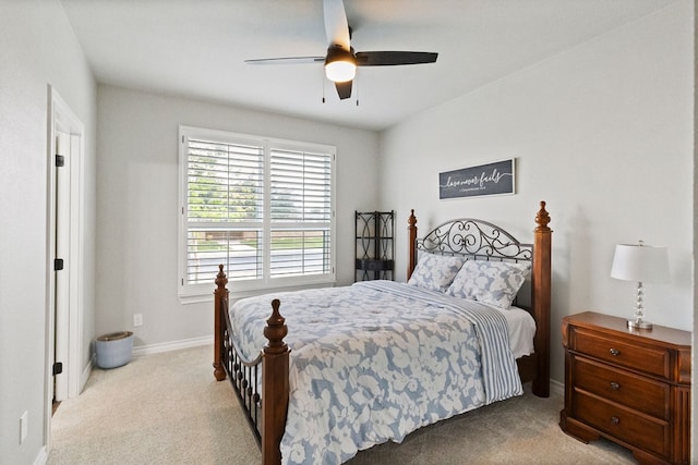 3100 Fairfield Ln, Midland, TX 79705 - carpeted bedroom with baseboards and a ceiling fan