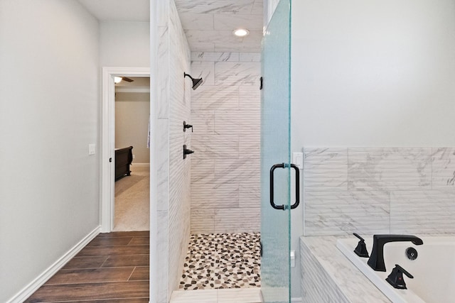 3100 Fairfield Ln, Midland, TX 79705 - full bathroom with a stall shower and a bath