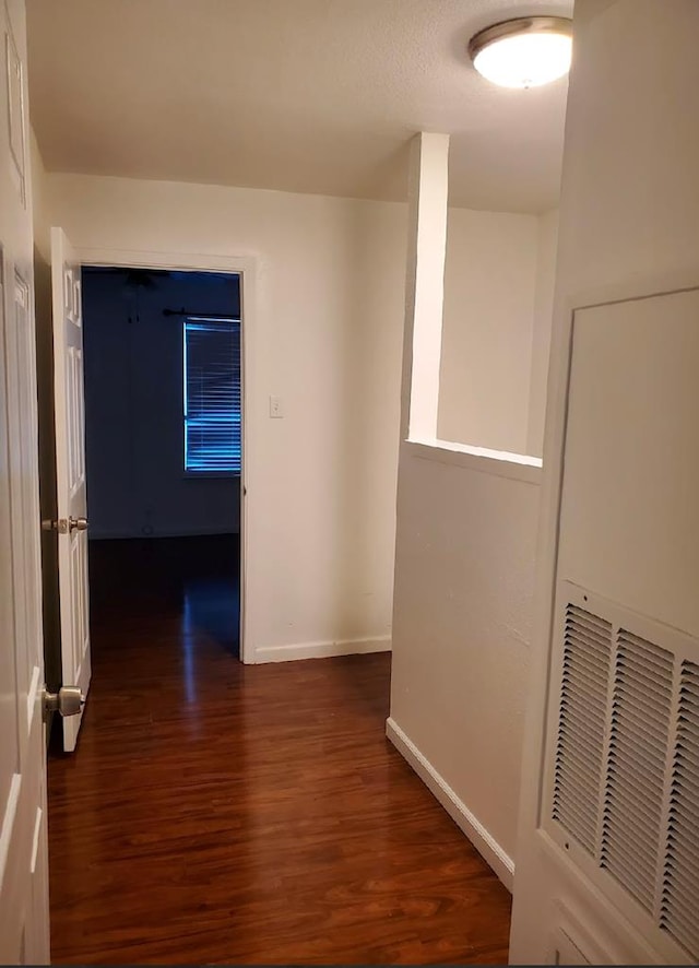 hall featuring dark hardwood / wood-style flooring