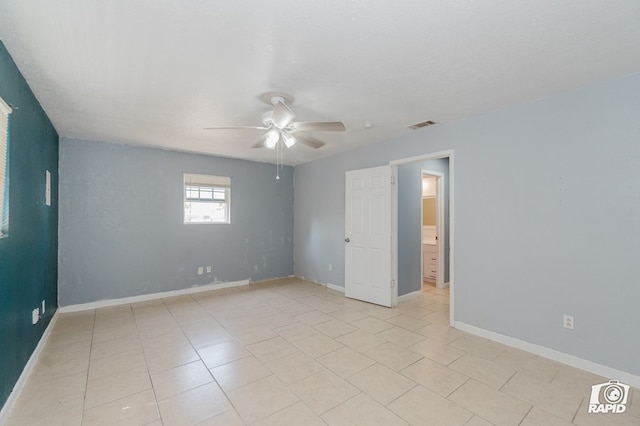 111 W Pine Ave, Midland, TX 79705 - unfurnished room with ceiling fan and light tile patterned floors