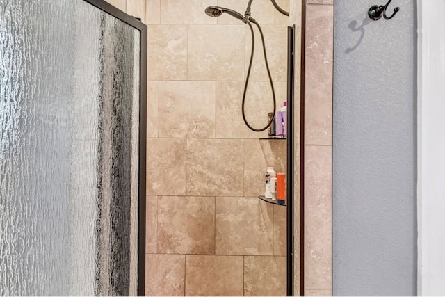 room details with a shower with shower door