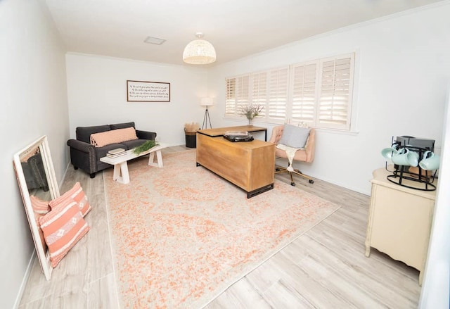 2718 Central Ave, Big Spring, TX 79720 - office with wood finished floors and ornamental molding