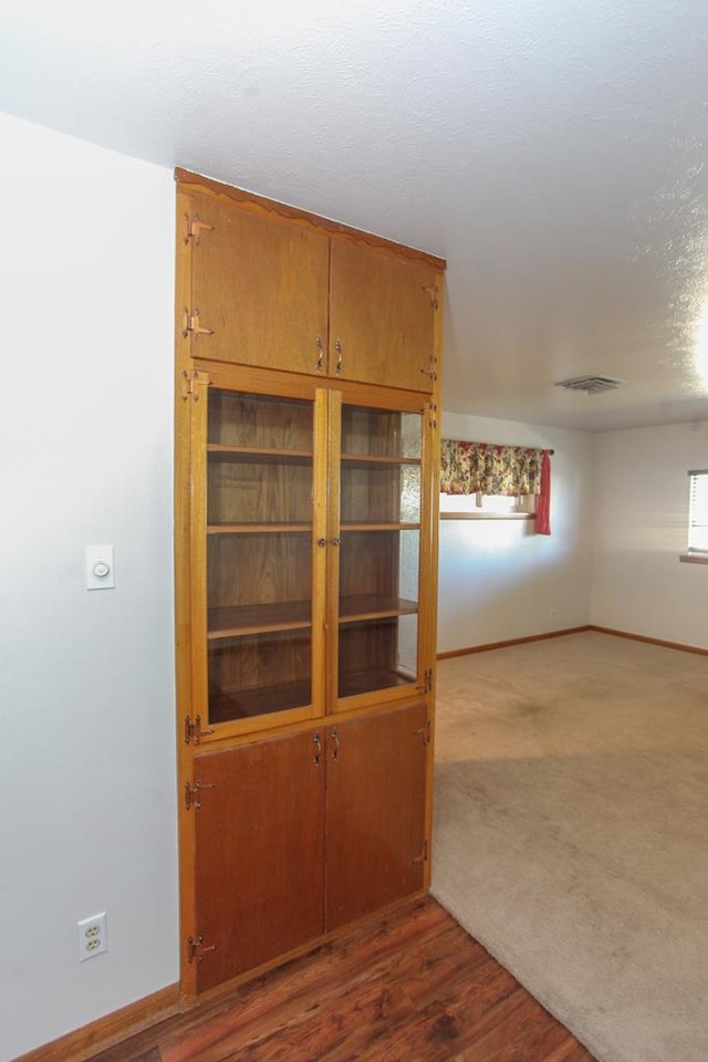 spare room featuring dark wood-type flooring