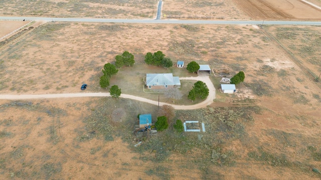 bird's eye view with a rural view