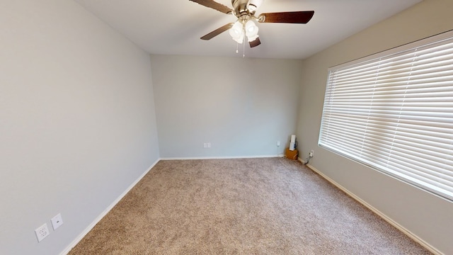 4732 Harvard Ave, Midland, TX 79703 - unfurnished room featuring carpet floors, baseboards, and ceiling fan
