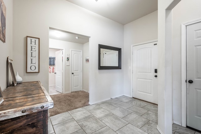 entryway with baseboards