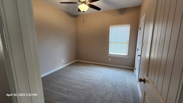 1104 Osprey Dr, Midland, TX 79706 - empty room with carpet, baseboards, and ceiling fan