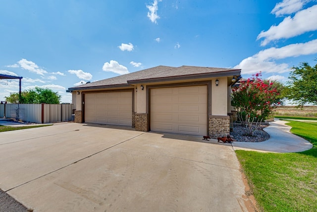 exterior space featuring a garage