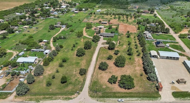 aerial view with a rural view