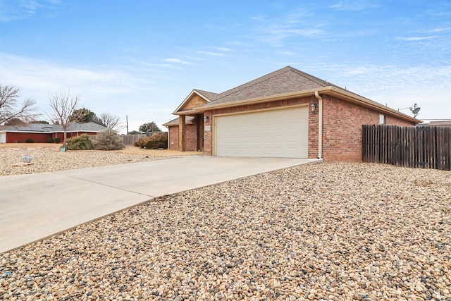 view of home's exterior with a garage