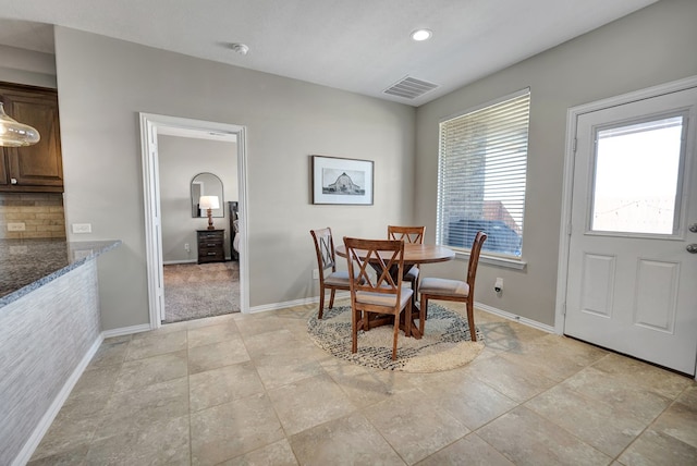 view of dining area