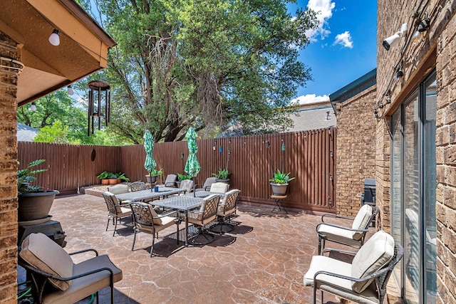 3409 Wedgwood, Midland, TX 79707 - view of patio / terrace with outdoor dining space and a fenced backyard