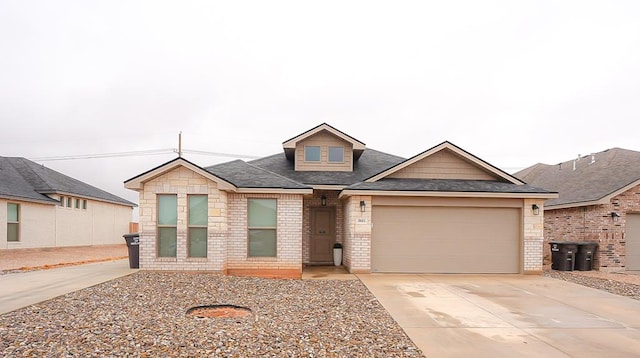 view of front of home with a garage