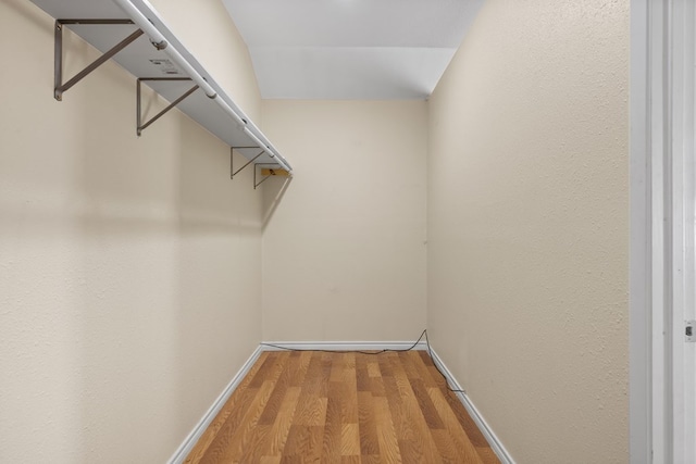 spacious closet featuring hardwood / wood-style floors