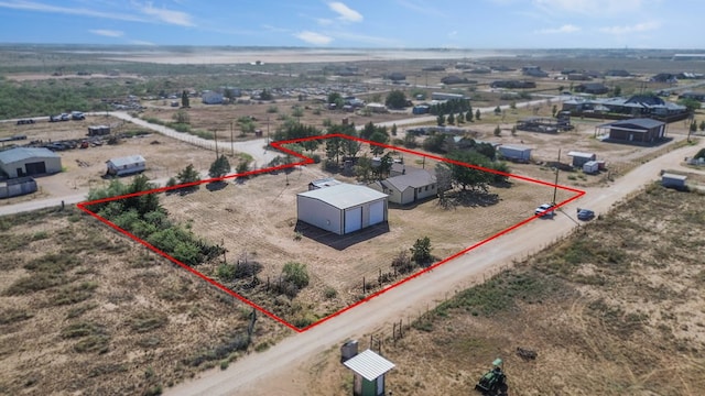 15103 E County Rd 106, Midland, TX 79706 - aerial view of sparsely populated area featuring property boundaries highlighted