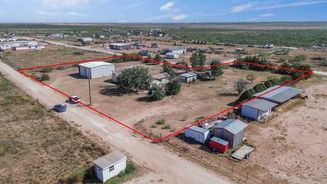 15103 E County Rd 106, Midland, TX 79706 - aerial view of sparsely populated area featuring property parcel outlined